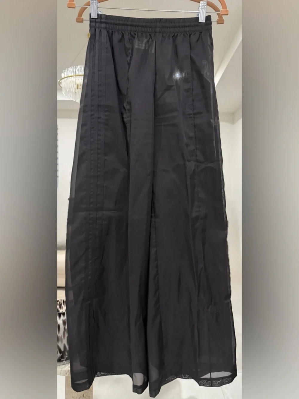 Adidas Black Women’s Wide-Leg Sheer Dress Pants Size XS - Picture 3 of 9